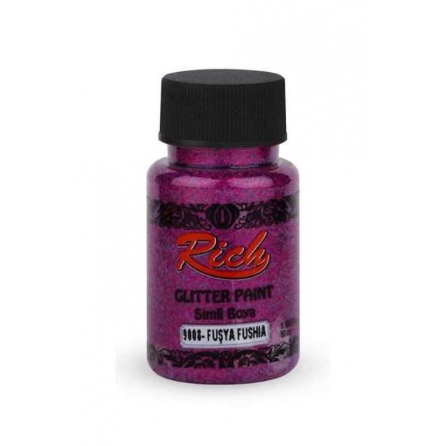 Rich 50ml Χρώμα Glitter Διαφανές 4454 Fuchsia