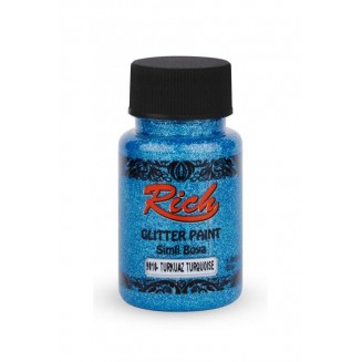 Rich 50ml Χρώμα Glitter Διαφανές 4455 Turquoise