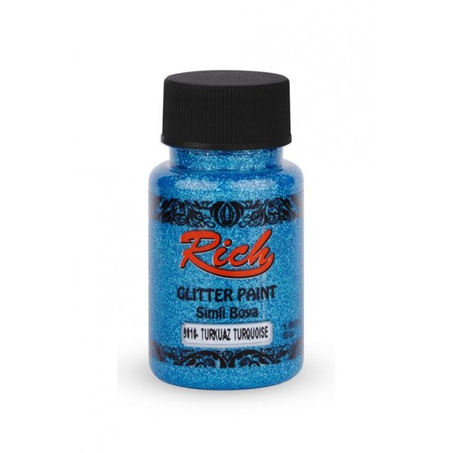 Rich 50ml Χρώμα Glitter Διαφανές 4455 Turquoise