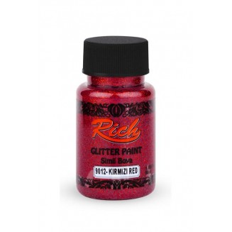 Rich 50ml Χρώμα Glitter Διαφανές 4456 Red