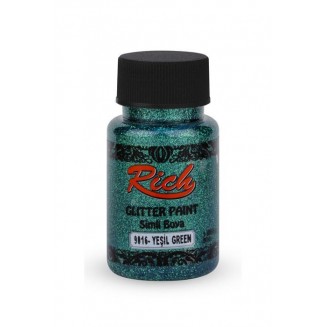 Rich 50ml Χρώμα Glitter Διαφανές 4458 Green