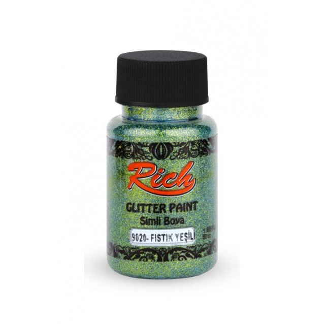 Rich 50ml Χρώμα Glitter Διαφανές 4460 Leaf Green