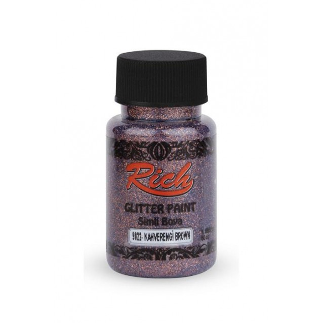 Rich 50ml Χρώμα Glitter Διαφανές 4461 Brown