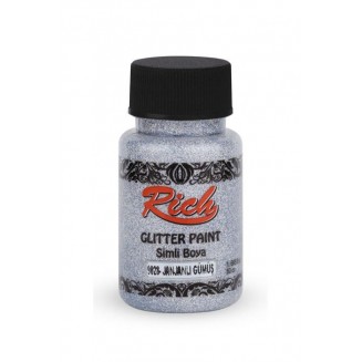 Rich 50ml Χρώμα Glitter Διαφανές 4464 Iridescent Silver