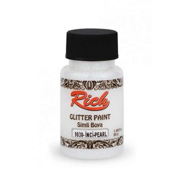 Rich 50ml Χρώμα Glitter Διαφανές 4465 Pearl