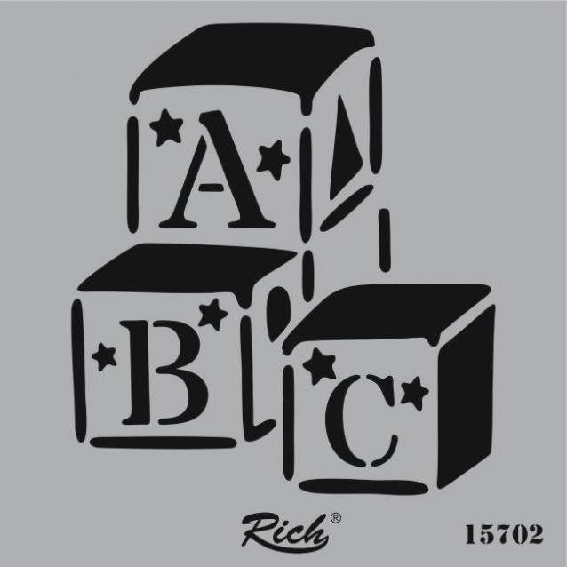 Rich Stencil Τετράγωνο 25x25 cm 15702