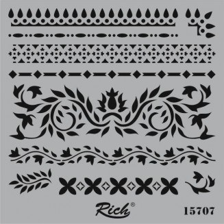 Rich Stencil Τετράγωνο 25x25 cm 15707