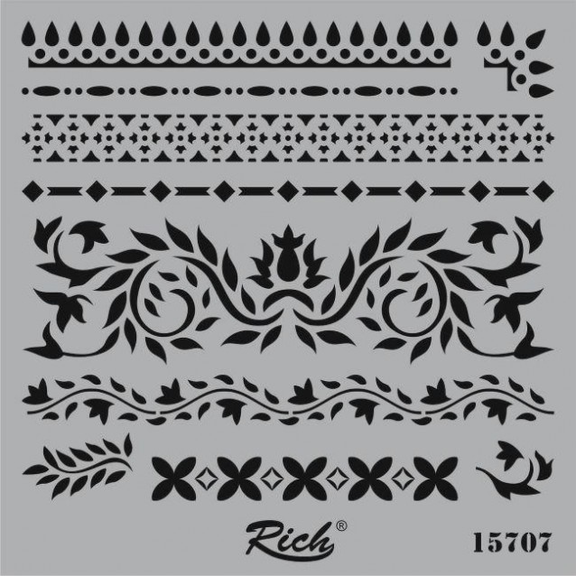 Rich Stencil Τετράγωνο 25x25 cm 15707