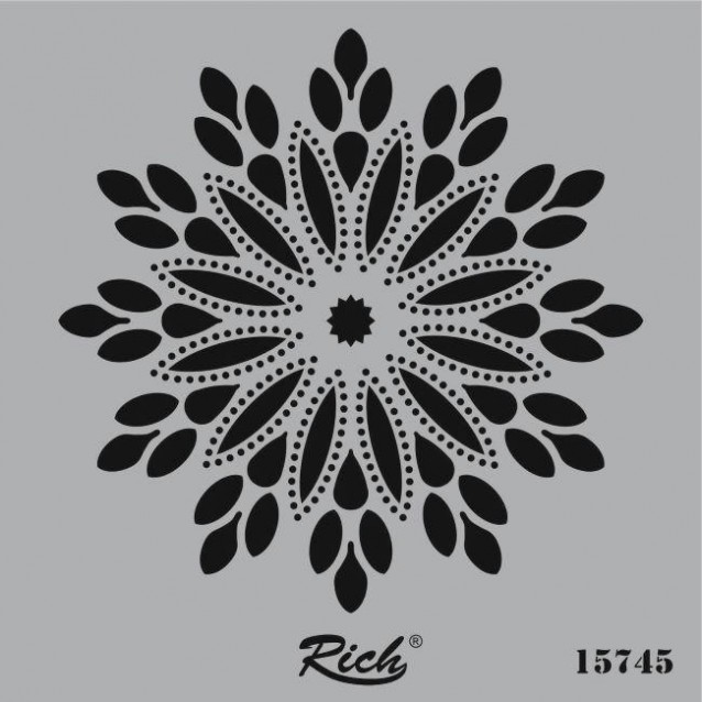 Rich Stencil Τετράγωνο 25x25 cm 15745