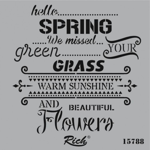 Rich Stencil Τετράγωνο 25x25 cm 15788