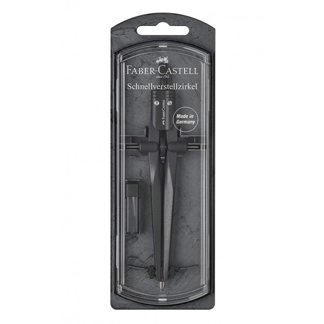 Faber Castell Διαβήτης Stream με Ροδέλα Μαύρος