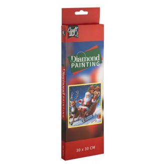Craft ID Diamond Painting 30x30cm Αγιοβασίλης με Έλκυθρο