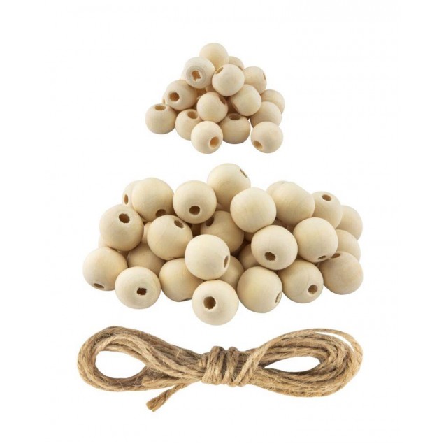 Craft ID 65 Μεγάλες Ξύλινες Χαντρες Δέντρο