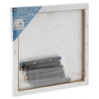 Craft ID Προσχεδιασμένο Τελάρο 30x30cm με 6 Μαρκαδόρους Χιονόμπαλα