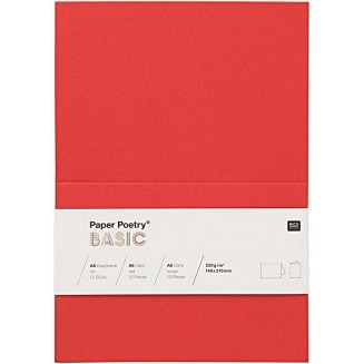 Rico Design 10 Κάρτες Α6 (14,8x21cm) Κόκκινο