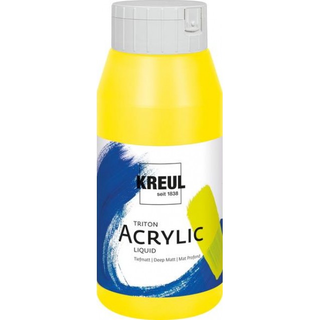 Kreul 750ml Triton Acrylic Liquid Genuine Yellow light