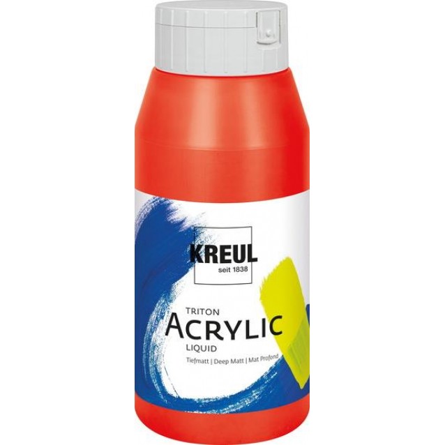 Kreul 750ml Triton Acrylic Liquid Vermilion Red