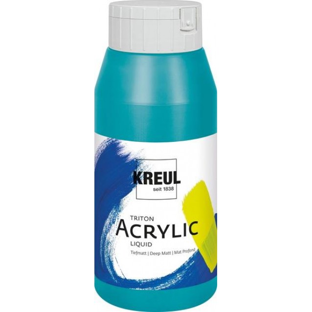 Kreul 750ml Triton Acrylic Liquid Turquoise Blue