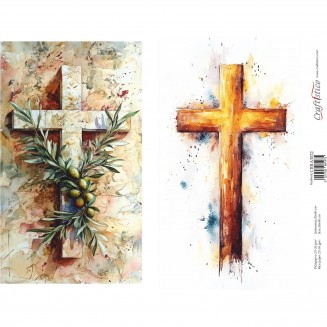 Craftistico Ριζόχαρτο Decoupage 30x40cm Σταυρός