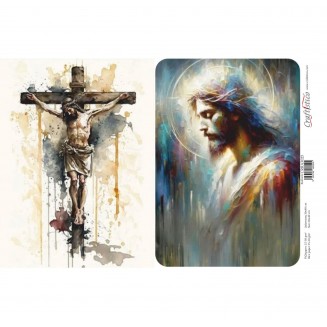 Craftistico Ριζόχαρτο Decoupage 30x40cm Ιησούς Χριστός Εσταυρωμένος III