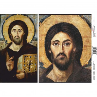 Craftistico Ριζόχαρτο Decoupage 30x40cm Ιησούς Χριστός Παντοκράτορας