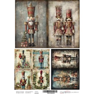 Craftistico Ριζόχαρτο Decoupage 30x40cm Καρυοθραύστης