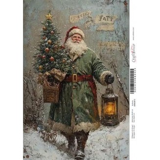 Craftistico Ριζόχαρτο Decoupage 30x40cm Άγιος Βασίλης II