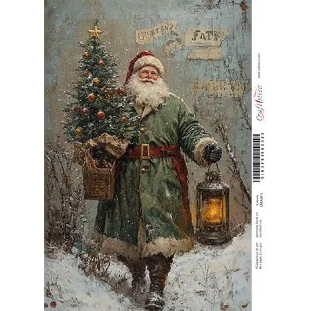 Craftistico Ριζόχαρτο Decoupage 30x40cm Άγιος Βασίλης II