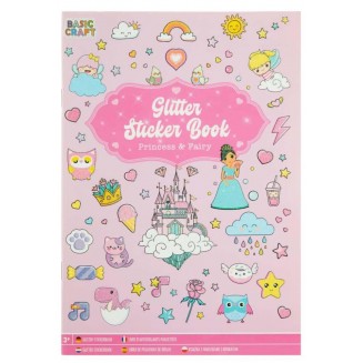 Moxy 8 Φύλλα A5 με Glitter Stickers Πριγκίπισσες & Νεραΐδες
