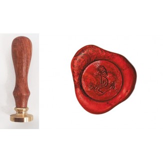 Ορειχάλκινη Σφραγίδα Φ 2,5cm Άγκυρα με Χερούλι