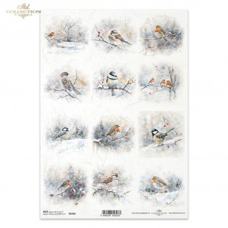Itd. Collection Ριζόχαρτο Decoupage A4 (21x29,7cm) Birds in Snow II
