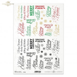 Itd. Collection Ριζόχαρτο Decoupage A4 (21x29,7cm) Merry Christmas