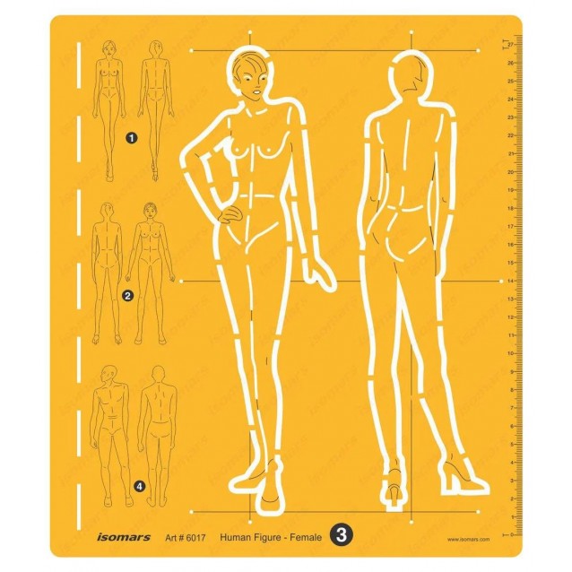 Isomars Στένσιλ Fashion Design 6017 Γυναίκα 26x30cm