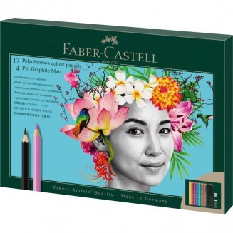 Faber Castell Κασετίνα Ξυλομπογιές Polychromos & Pitt Graphite Matt 23 τεμαχίων