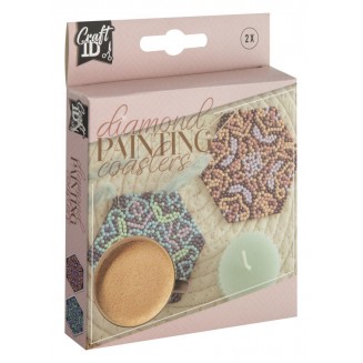 Craft ID Diamond Painting σε 2 Εξάγωνα Σουβέρ 9,5cm