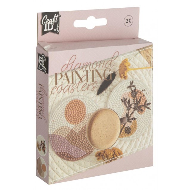 Craft ID Diamond Painting σε 2 Στρογγυλά Σουβέρ 9,5cm