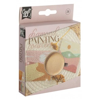 Craft ID Diamond Painting σε 2 Τετράγωνα Σουβέρ 9,5cm