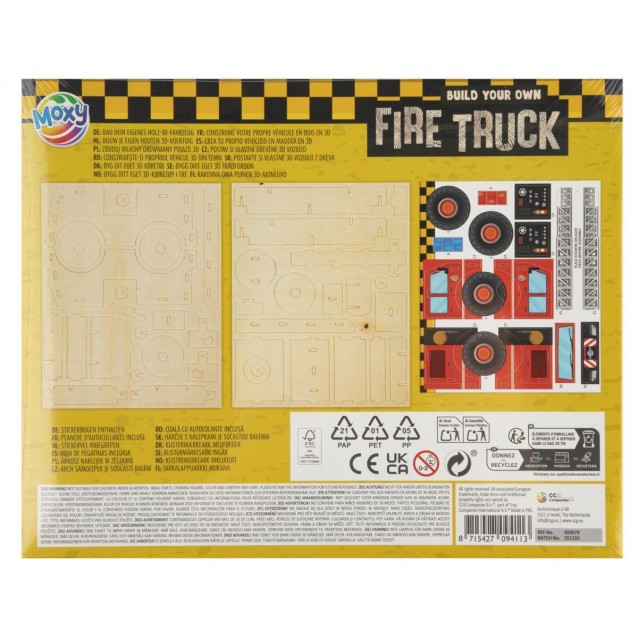 Moxy Κατασκευάστε 3D Ξύλινο Πυροσβεστικό