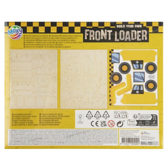 Moxy Κατασκευάστε 3D Ξύλινο Μπουλντόζα