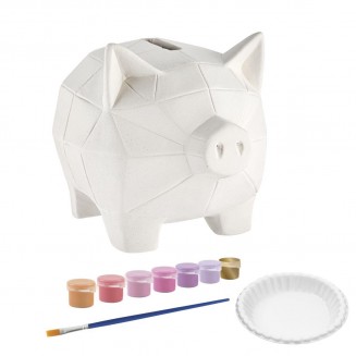 Moxy Ζωγραφίστε Κουμπαρά Γουρουνάκι 13x11,5cm με 7 Χρωματα & Πινέλο