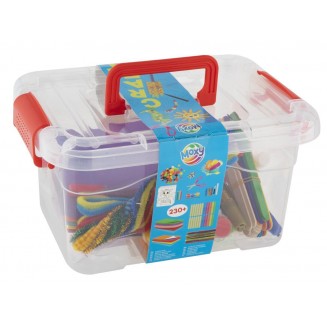 Moxy Υλικά Χειροτεχνίας 230 τεμαχίων σε Κουτί Αποθήκευσης 24x18x12cm