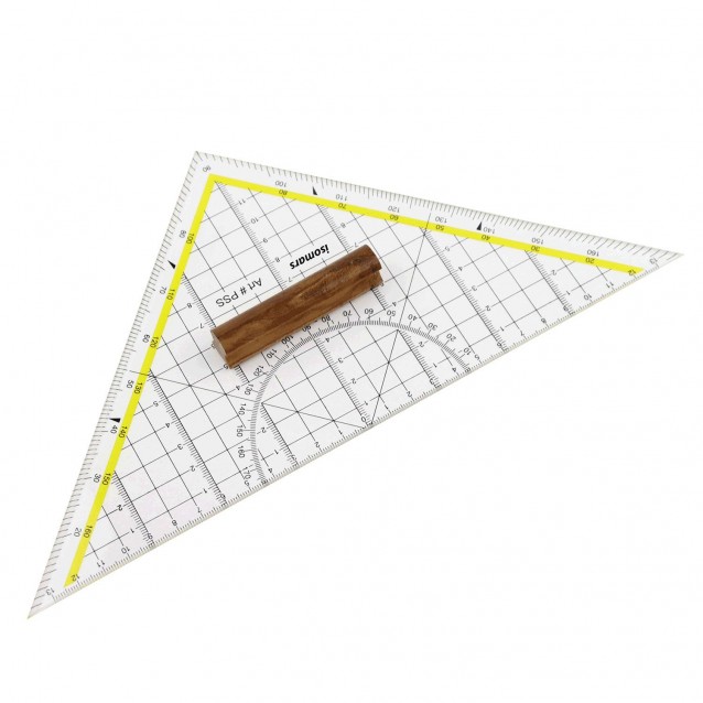Isomars Γεωδαιτικό Τρίγωνο 25cm , 45° με Λαβή