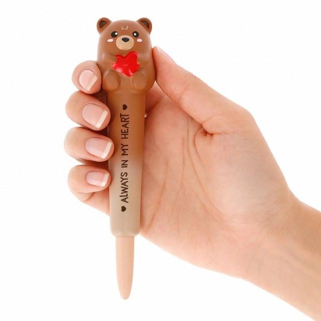 Legami Valentine Squishy Στυλό Gel Squeezies Αρκουδάκι 0,5mm