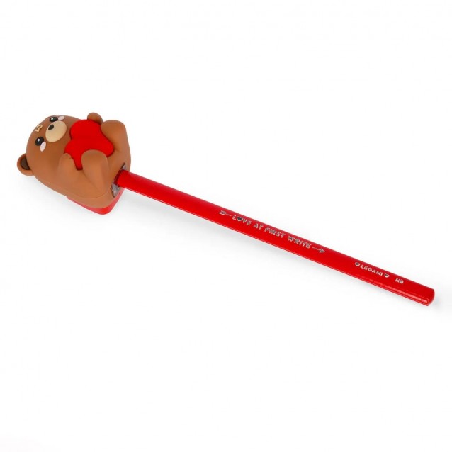Legami Valentine Στυλό με Φως & Ξύστρα Sharpening is Magic Αρκουδάκι