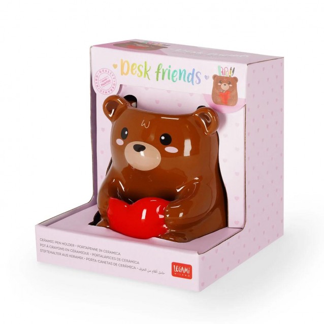Legami Valentine Κεραμική Μολυβοθήκη Desk Friends Αρκουδάκι