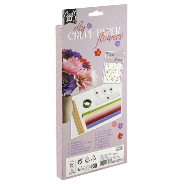 Craft ID 6 Χαρτιά Crepe Flowers 20x25cm