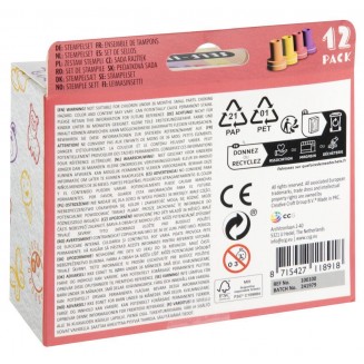 Moxy 12 Στρογγυλές Πλαστικές Σφραγίδες