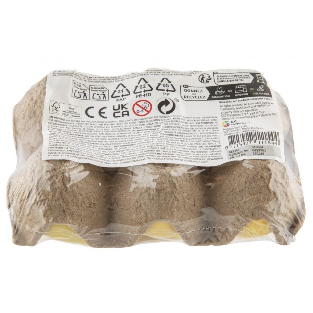 Moxy Διακοσμήστε 6 Κίτρινα Αυγά με Stickers