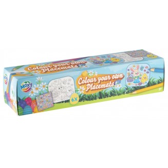 Moxy Διακοσμήστε 6 Σουβέρ με Ξυλομπογιές & Αυτοκόλλητα