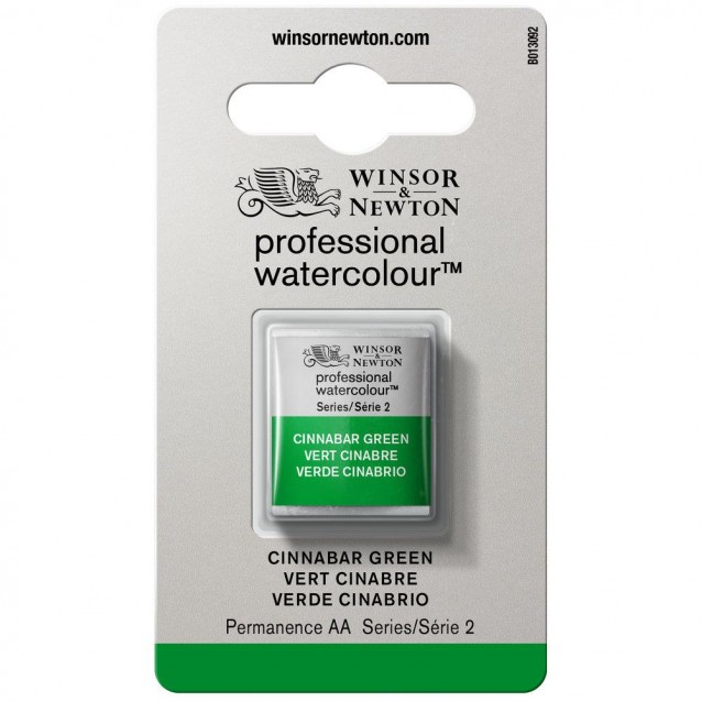 Winsor & Newton Half Pan Ακουαρέλας Professional 420 Cinnabar Green Series 2